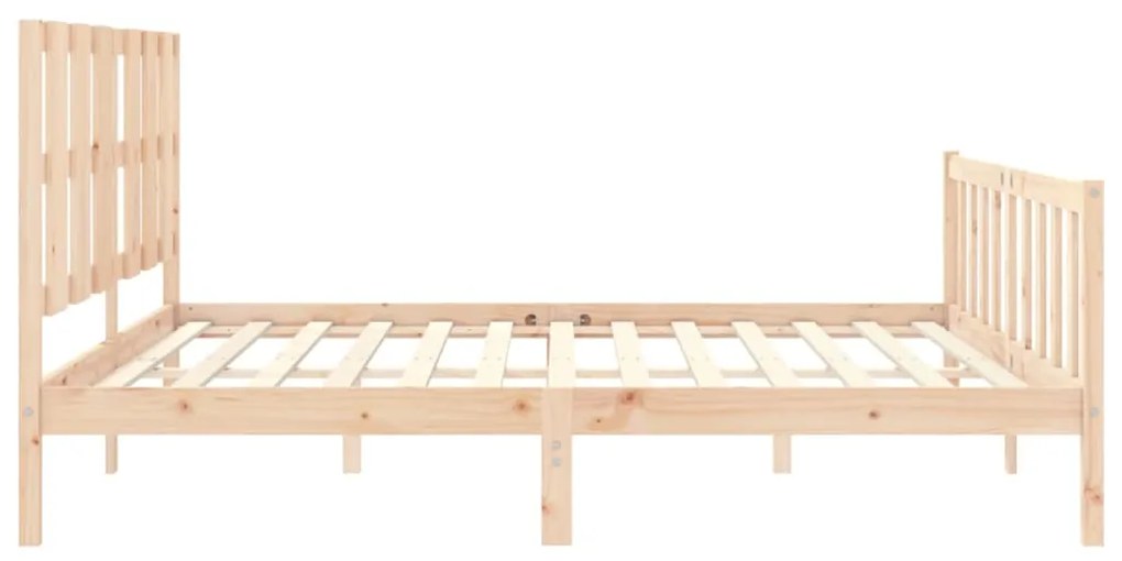 Cama sem colchão 200x200 cm madeira de pinho maciça