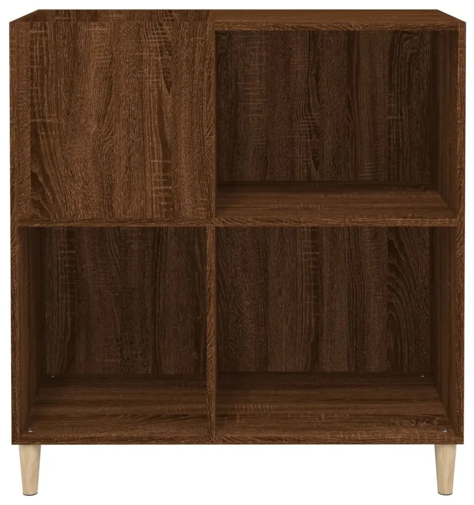 Armário p/ discos 84,5x38x89cm deriv. madeira carvalho castanho