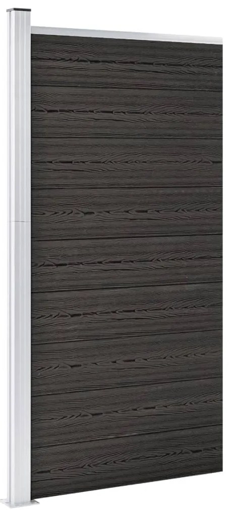 Painel de cerca 95x186 cm WPC cinzento