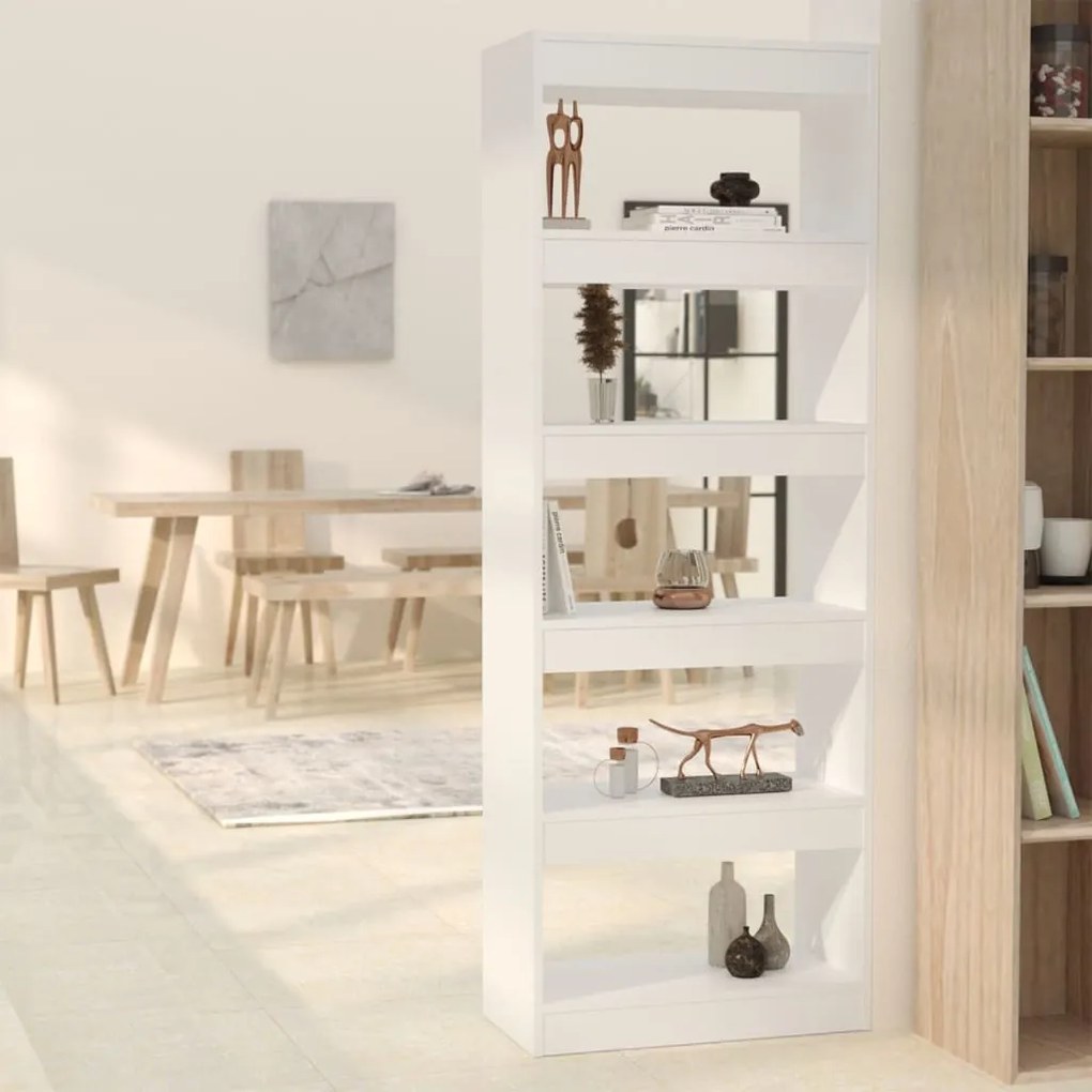 vidaXL Estante/divisória 60x30x166 cm derivados de madeira branco