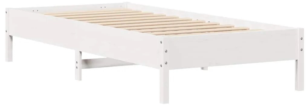 Cama sem colchão 90x190 cm madeira de pinho maciça branco