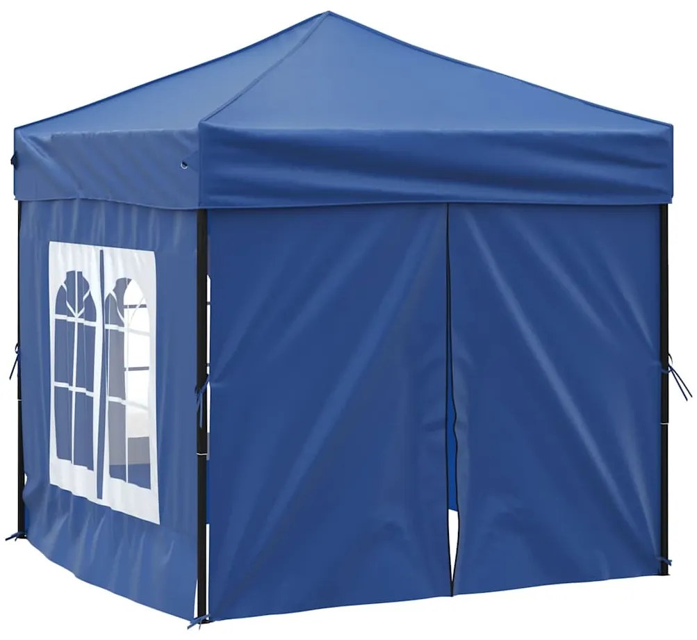 Tenda para festas dobrável com paredes laterais 2x2 m azul