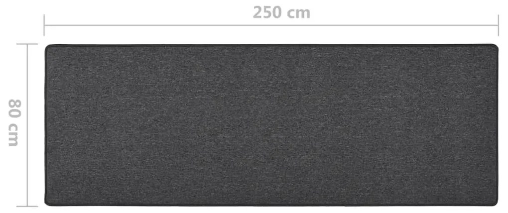 Tapete/passadeira 80x250 cm antracite