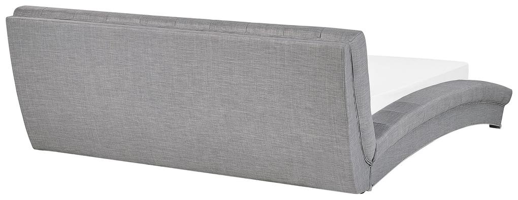 Cama de casal em tecido cinzento 160 x 200 cm LILLE Beliani