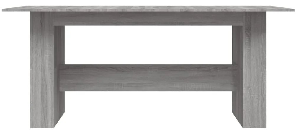 Mesa de jantar 180x90x76 cm derivados de madeira cinza sonoma