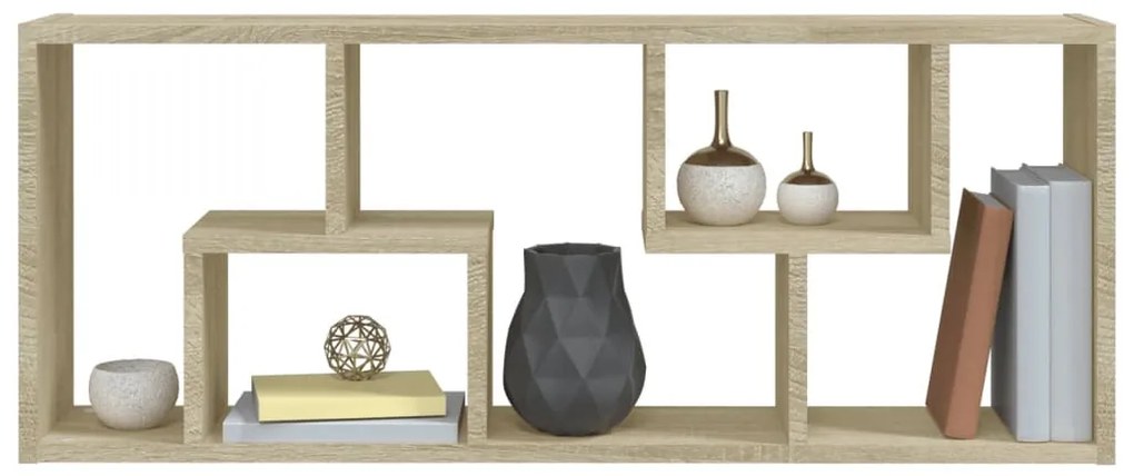 Estante de parede 36x16x90 cm derivados madeira carvalho sonoma