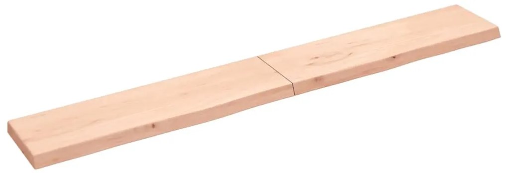Prateleira de parede 220x30x(2-6)cm carvalho maciço não tratado