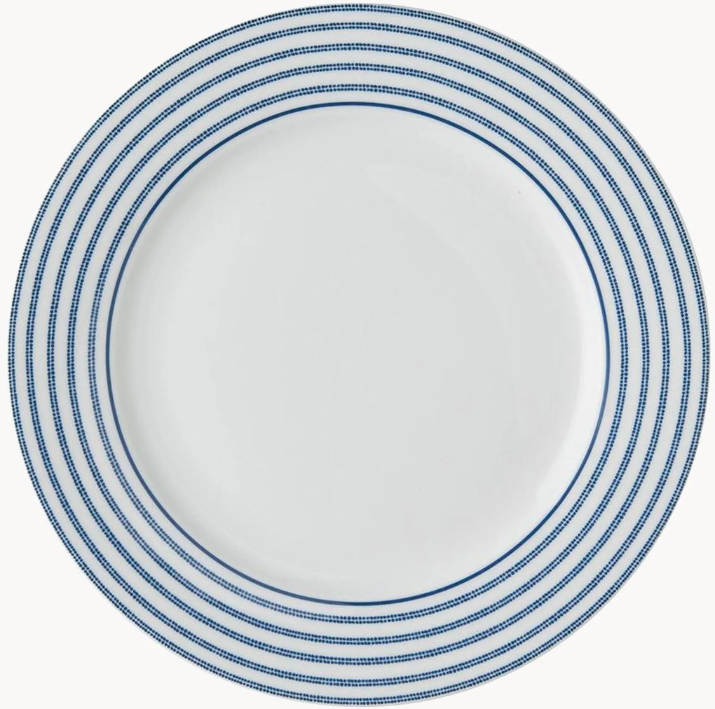 Pratos de pequeno-almoço em porcelana Candy Stripe, conjunto de 4