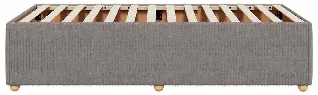 Estrutura de cama sem colchão 80x200 cm tecido cinzento