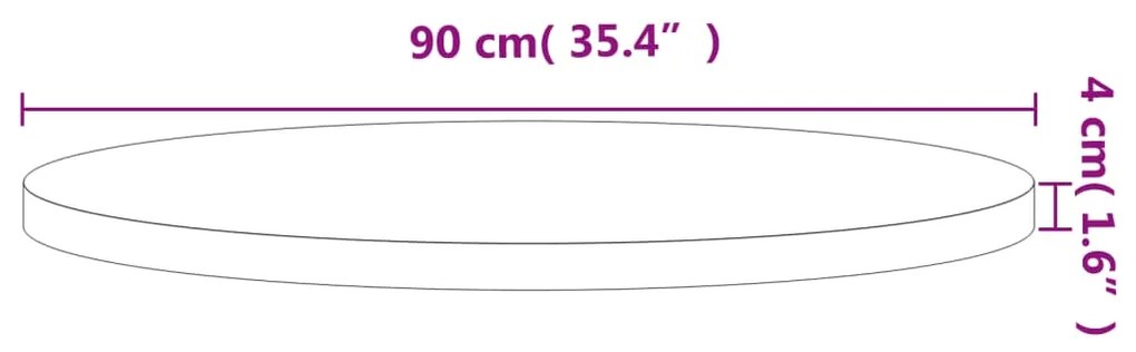 Tampo de mesa redondo Ø90x4 cm madeira de faia maciça