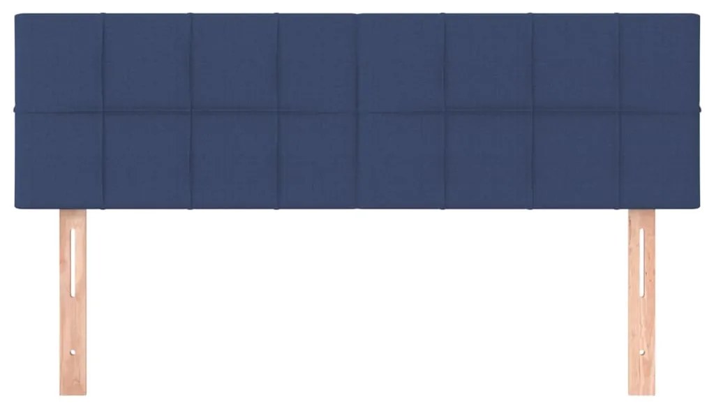 Cabeceira de cama 2 pcs tecido 72x5x78/88 cm azul
