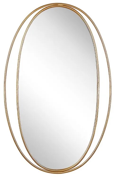 Espelho de parede dourado 90 x 55 cm BESSON Beliani