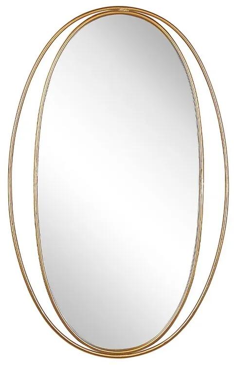 Espelho de parede dourado 90 x 55 cm BESSON Beliani