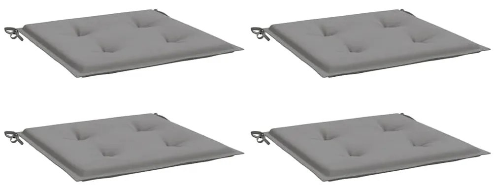 Almofadões p/ cadeiras jardim 4pcs 40x40x4 cm oxford cinza