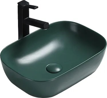 Mexen Rita lavatório de bancada 45 x 32 cm, verde escuro mate - 21084547