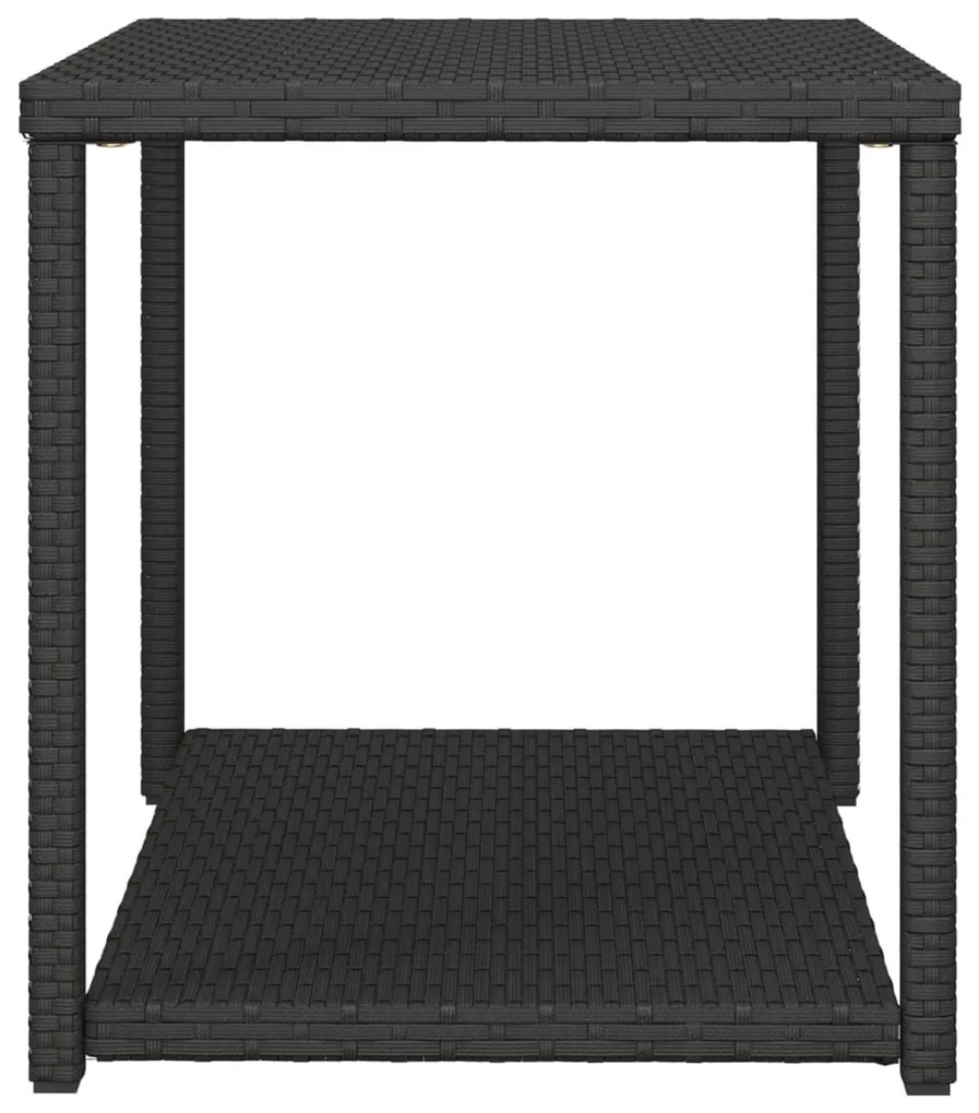 Mesa de apoio 55x45x49 cm vime PE preto
