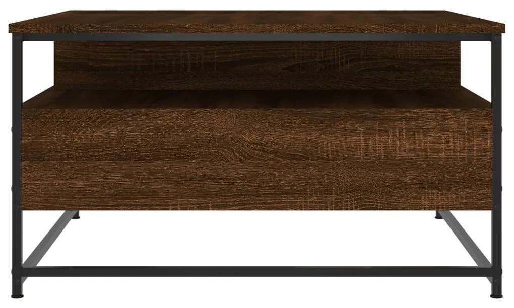 Mesa de centro 80x80x45 cm derivados madeira carvalho castanho