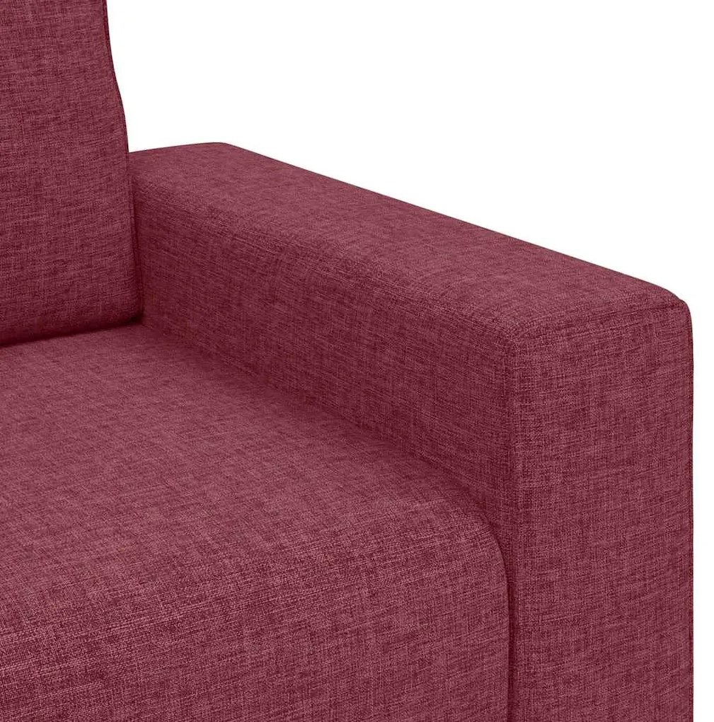 Sofá de 2 lugares tecido 120 cm vermelho tinto