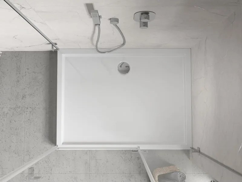 Mexen Flow+ base de duche retangular 90 x 70 cm, branco brilhante - 46R107090H