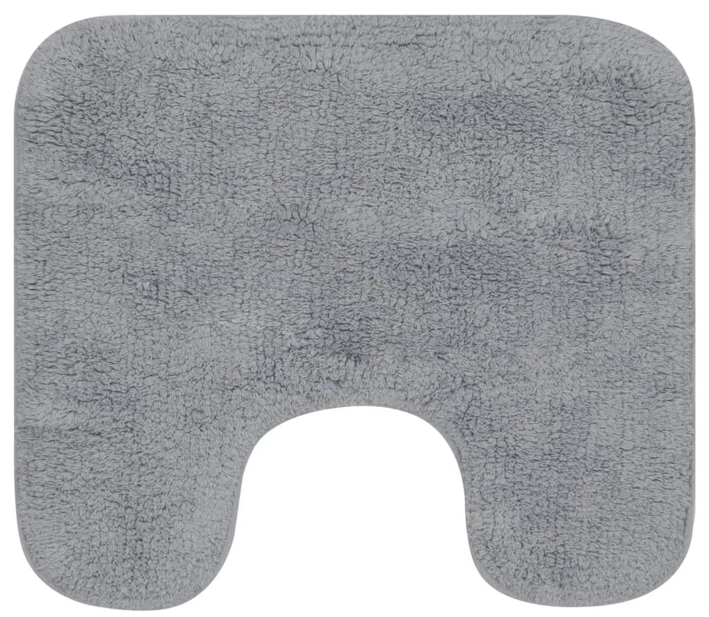 Conjunto tapetes de casa de banho 2 pcs tecido cinzento