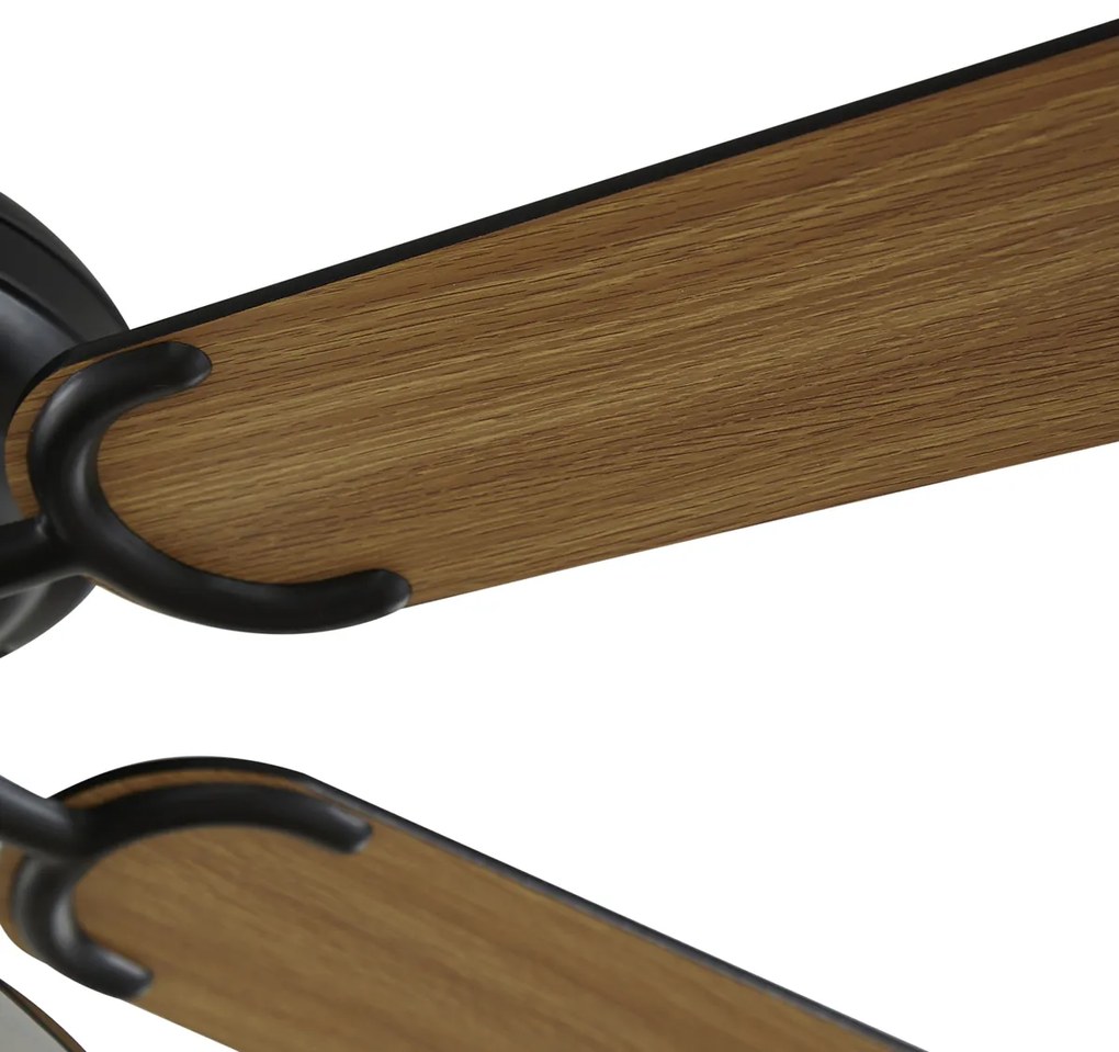 Ventilador de teto preto 107,5cm com interruptor de tração - Mistral Busa