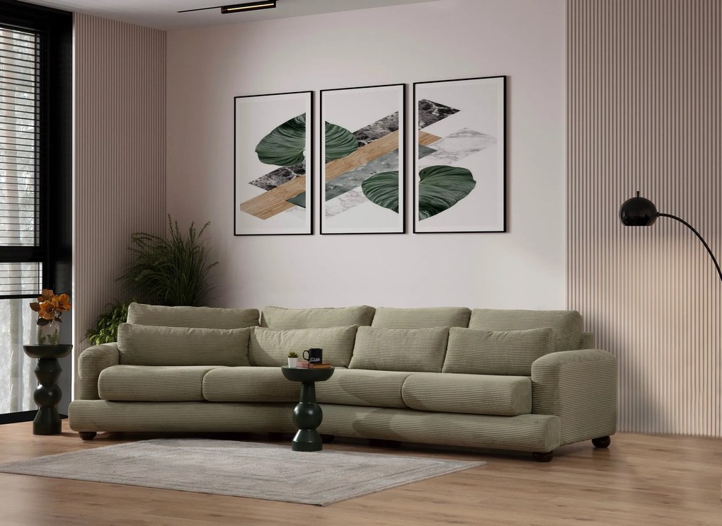 Sofá de 4 Lugares River – Verde – 330x105x90 cm