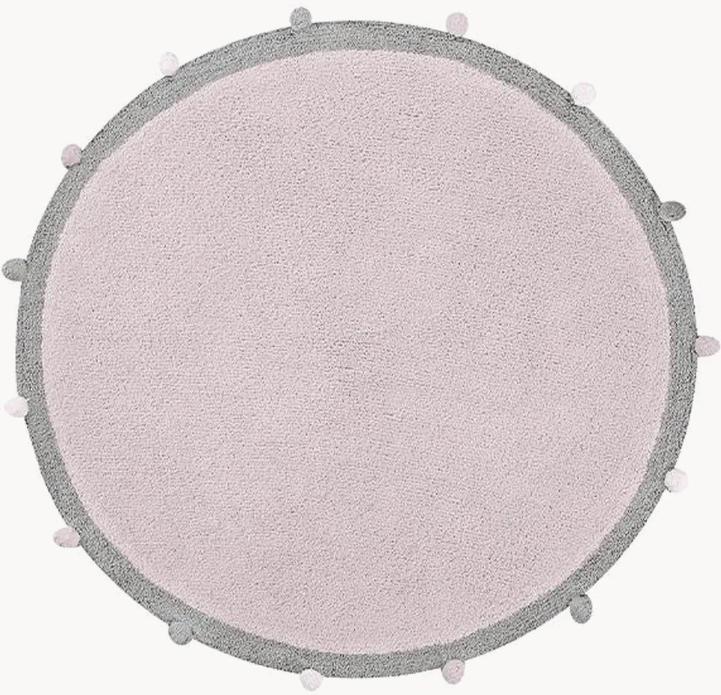 Tapete redondo infantil artesanal lavável em algodão Bubbly