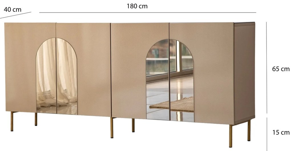 Console Rome – Bronze Gold – 180 cm x 80 cm x 40 cm