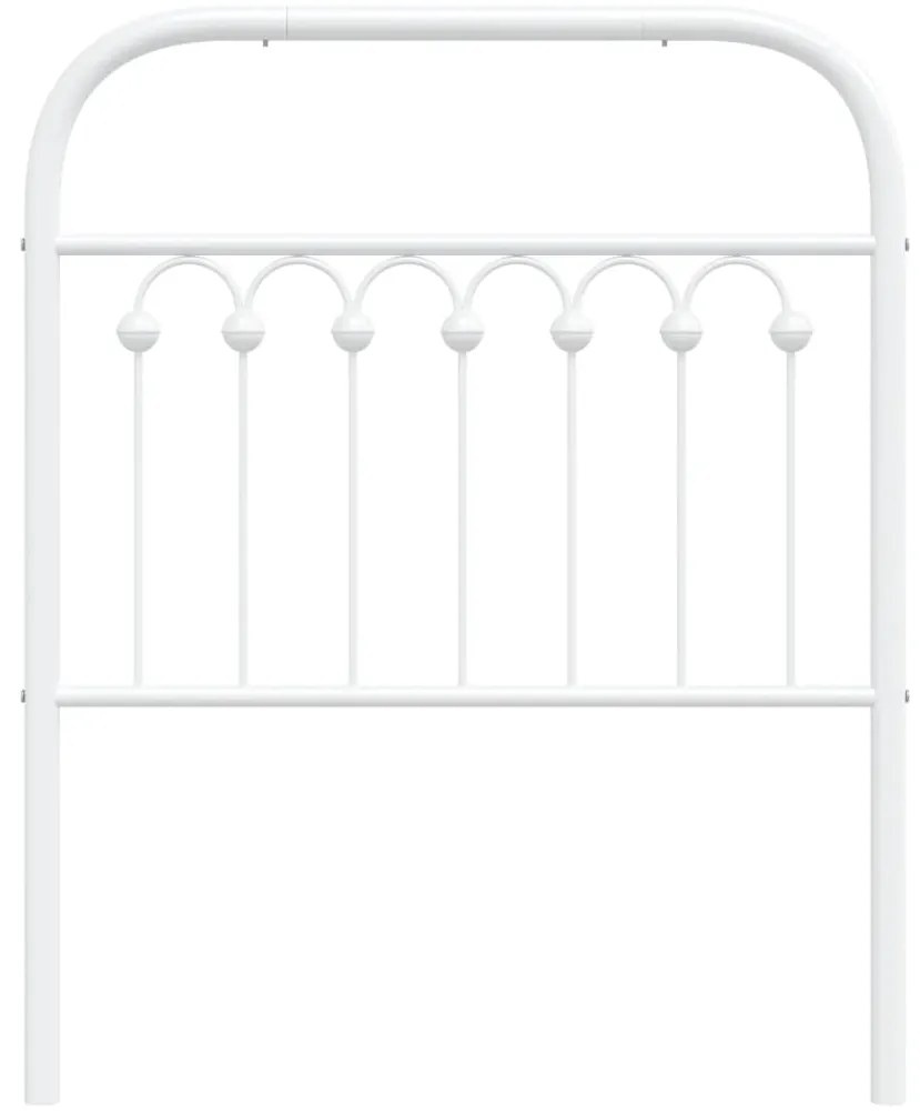 Cabeceira de cama 80 cm metal branco