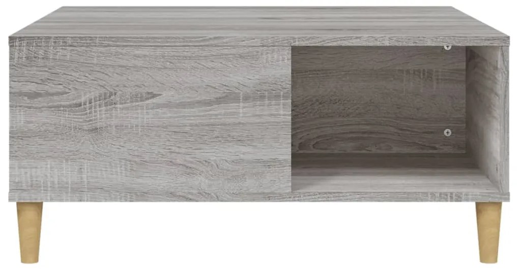 Mesa de centro 80x80x36,5 cm derivados madeira cinzento sonoma