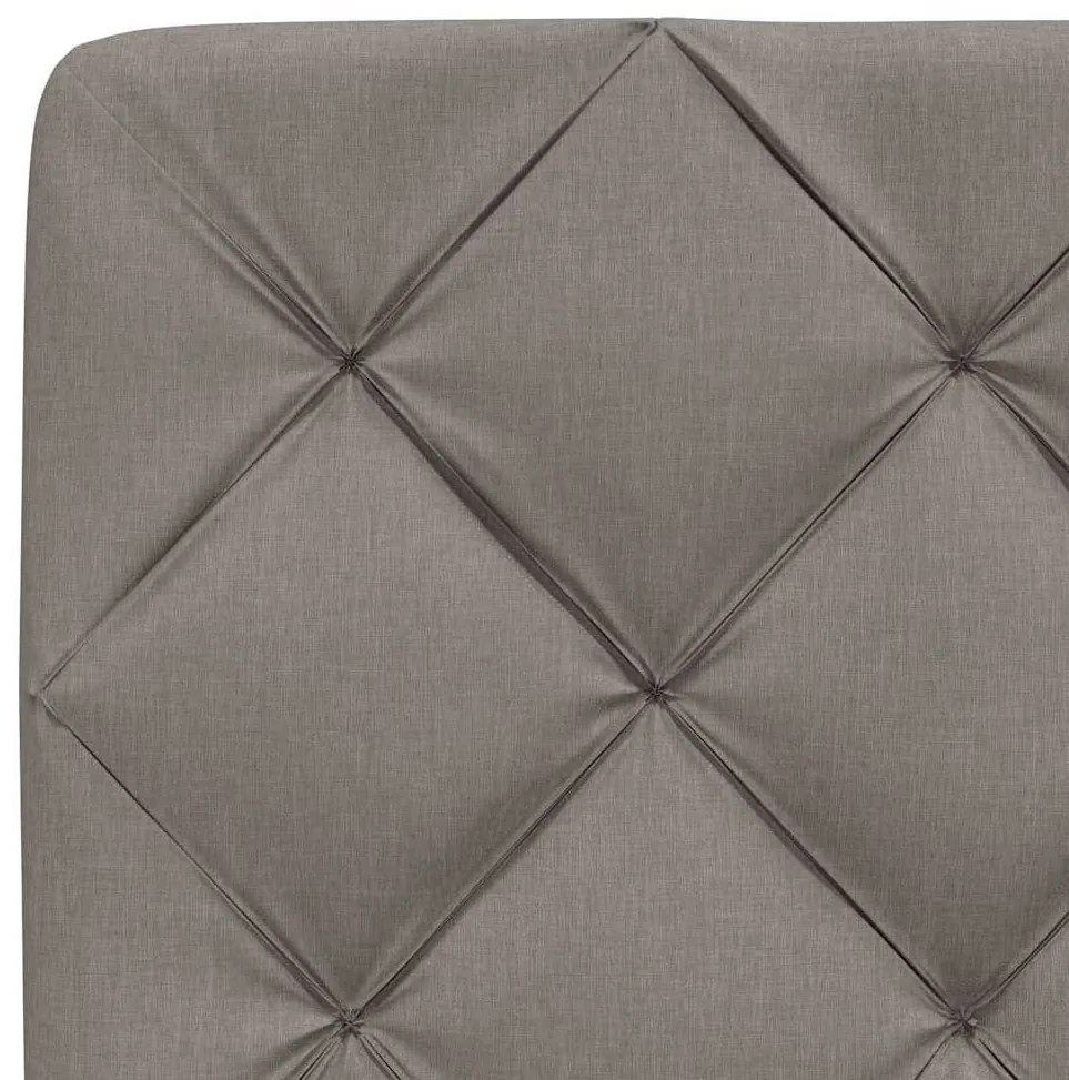 Estrutura cama sem colchão 100x200 cm tecido cinza-acastanhado