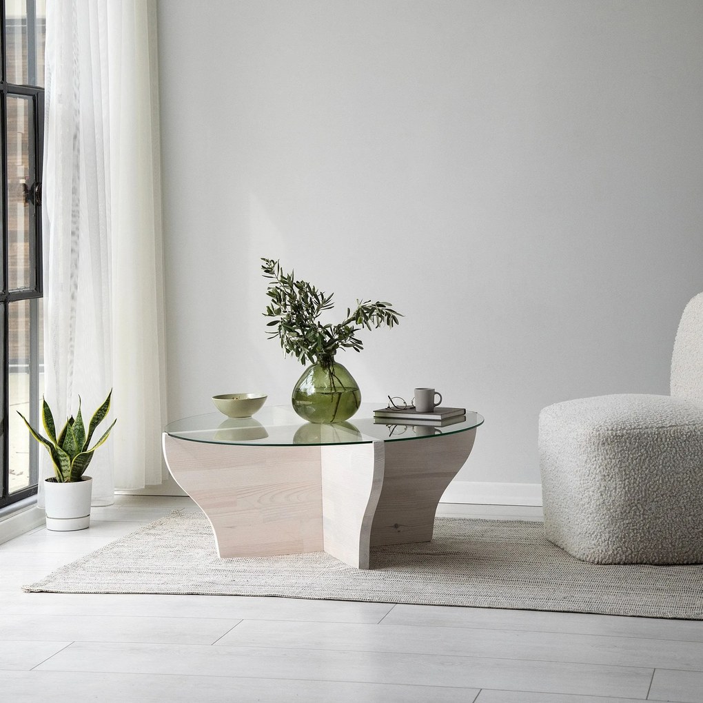 Mesa de Centro Amphora – Branco – 92 cm x 36 cm x 92 cm