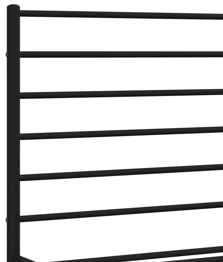 Estrutura de cama sem colchão com pés 160x200 cm preto