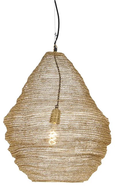 Candeeiro de suspensão oriental dourado 45 cm - Nidum L Oriental