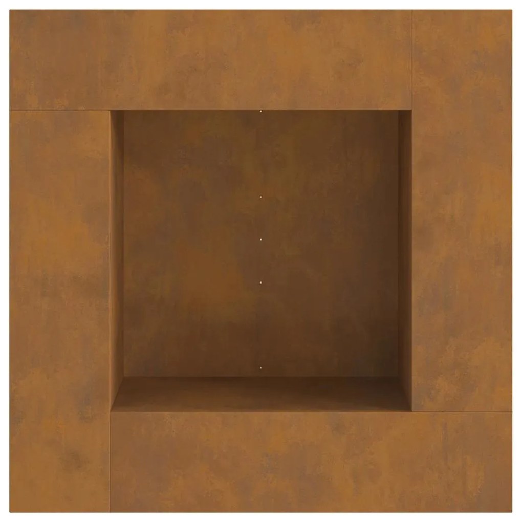 Fogo Square 80x80x40 cm Aço Envelhecido