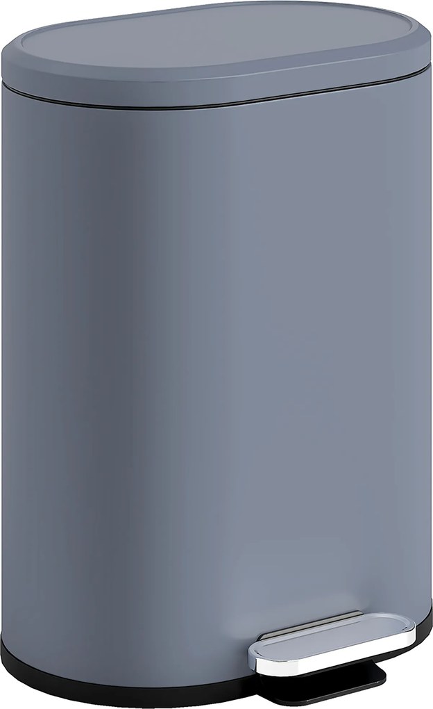 HOMCOM Lixeira Cozinha 30 L Lixeira com Pedal Balde Interno Removível Tampa com Fechamento Suave 36,5x31x61cm Cinza | Aosom Portugal