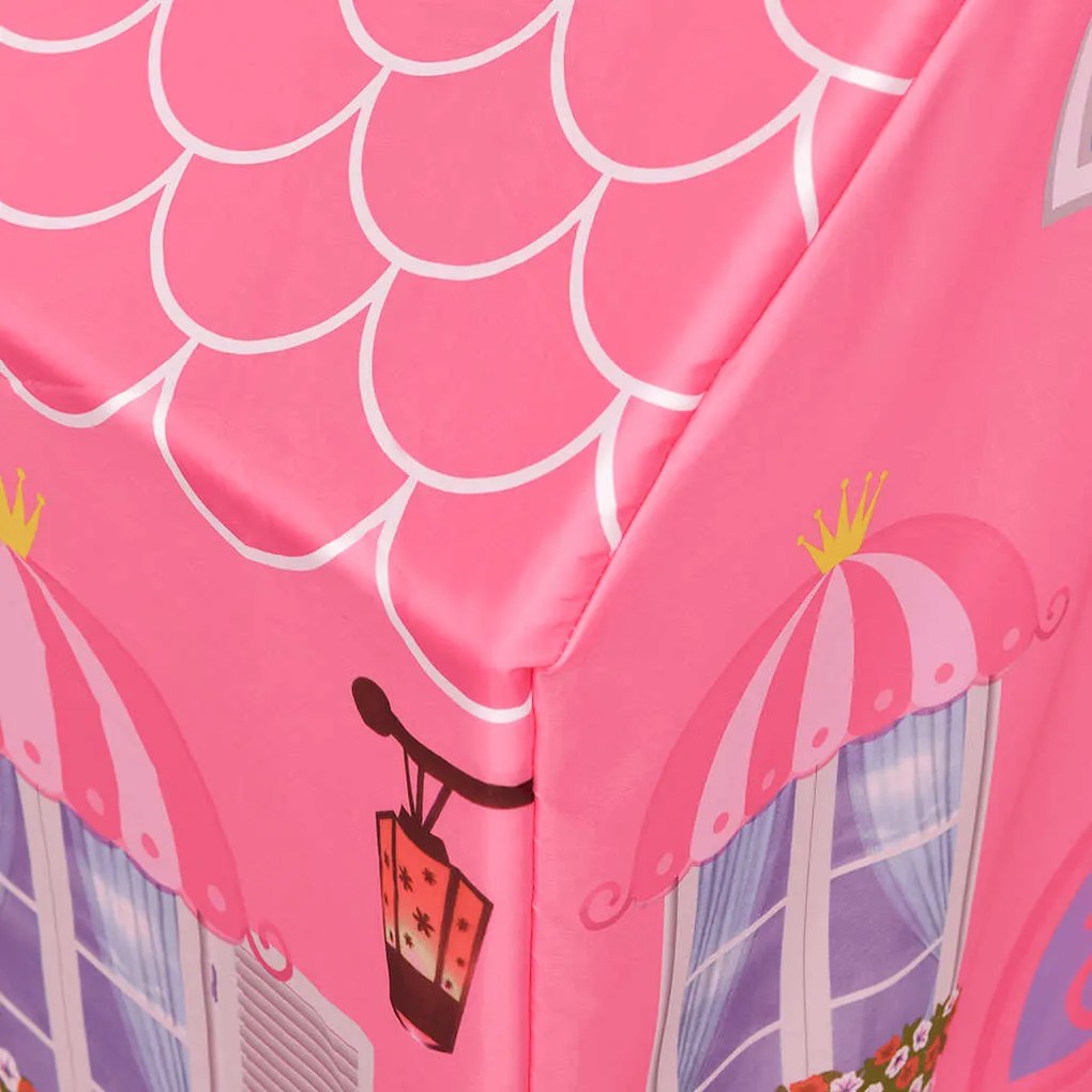 Tenda de brincar infantil com 250 bolas 69x94x104 cm rosa