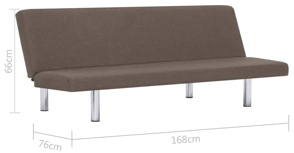 Sofá-Cama Kevin em Tecido - Castanho - Design Moderno