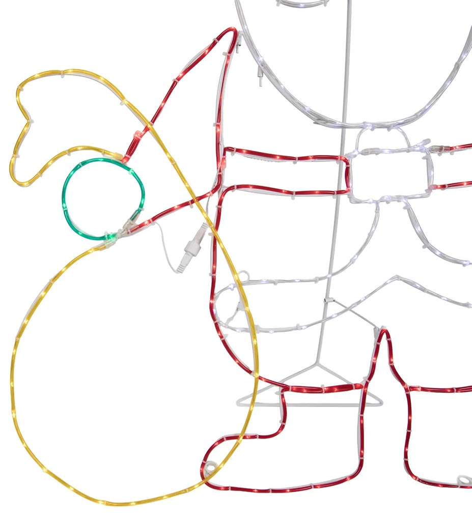 Candeeiro de pé de Natal Pai Natal 117cm incl. LED com temporizador IP44 - Pax