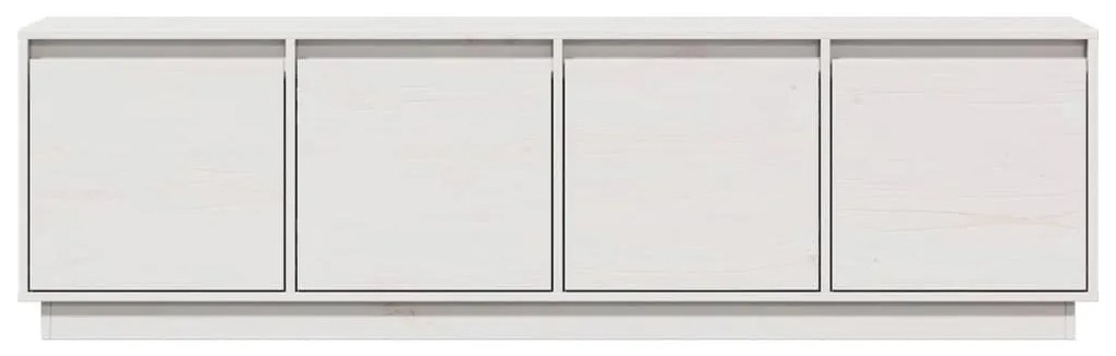 Móvel de TV 156x37x45 cm madeira de pinho maciça branco