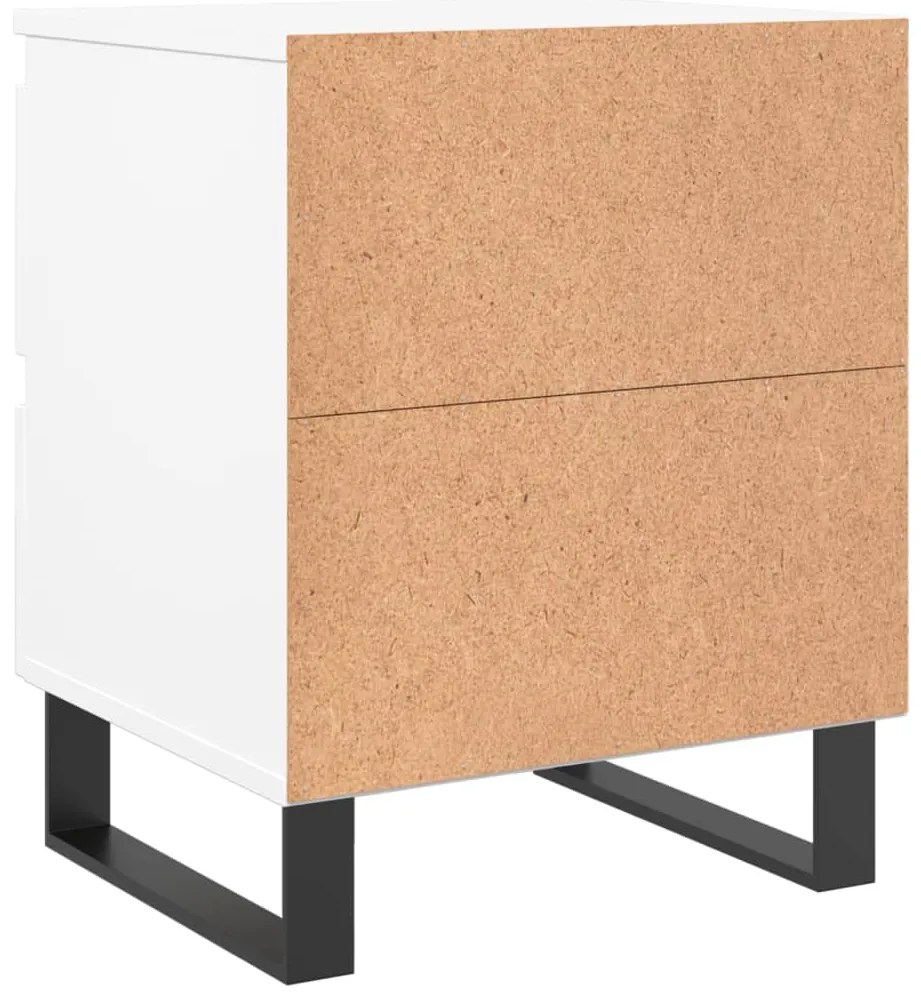Mesas de cabeceira 2pcs 40x35x50 cm derivados de madeira branco