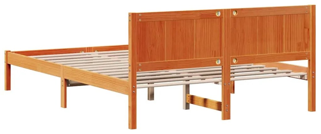 Estrutura de Cama Castanha Encerada Castanha Encerada
