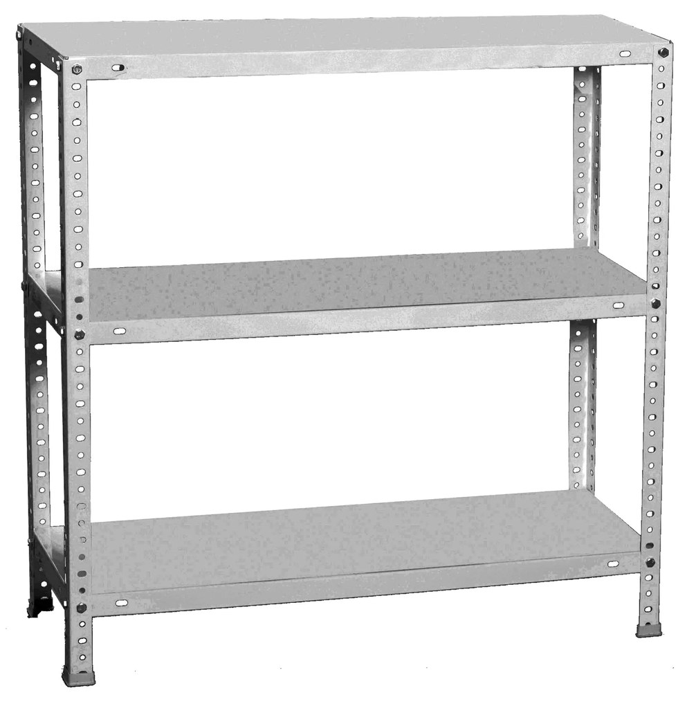 Estante com 3 Prateleiras METÁLICA ADVANTAGE MINI 3/500 1000 GALVANIZADA Casa, Escritório, Garagem, Despensa, Sotão Capacidade P/ prateleira 75 Kg Dim