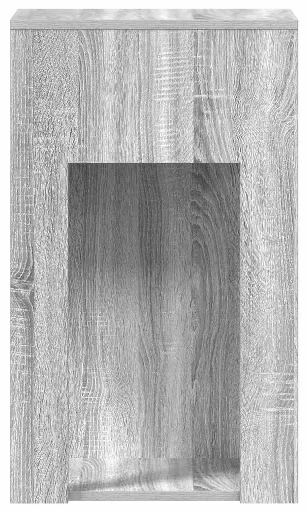Suporte torre de computador com gaveta 30x44x74 cm cinza sonoma