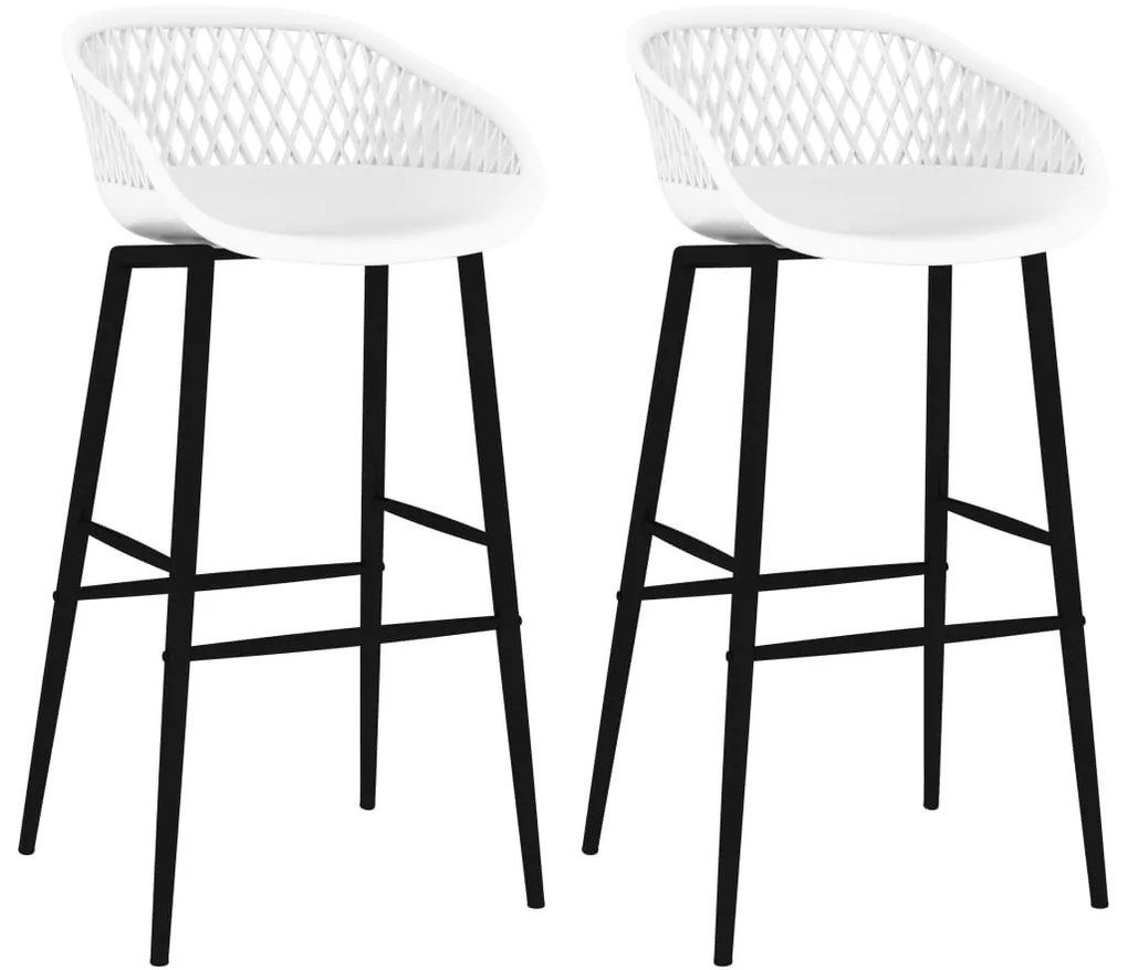 Cadeiras de bar 2 pcs branco