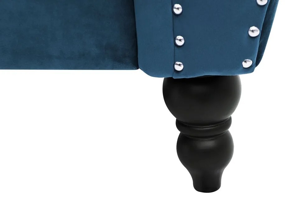 Conjunto de sofás com 5 lugares em veludo azul cobalto SKIEN Beliani