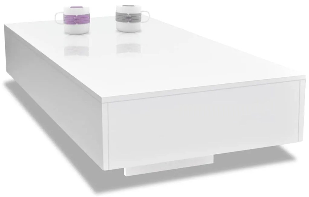 Mesa de centro, branco brilhante