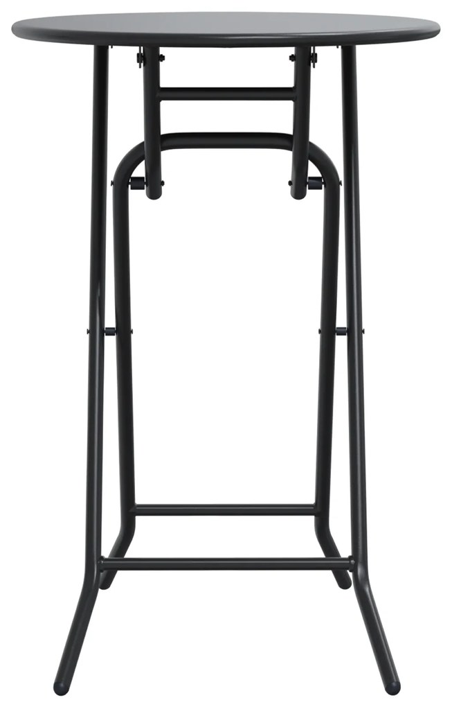 Mesa de Jardim Dobrável Antracite Ø50x72 cm Aço
