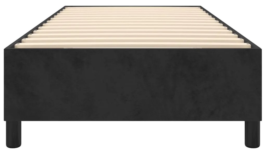 Estrutura de cama 90x190 cm veludo preto