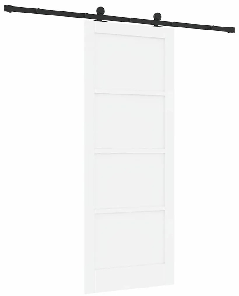 Porta Deslizante vidaXL com Conjunto de Hardware 'ORKDAL'Branca Madeir